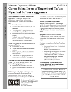 Oromo : Basic Food Safety (PDF)
