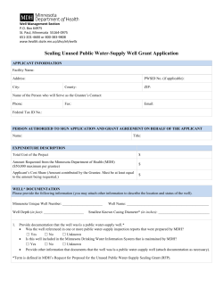 Sealing Unused Public Water-Supply Well Grant Application (PDF)