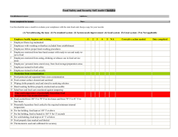 Food Safety and Security Self-Audit Checklist (PDF: 208KB/2 pages)