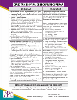 Spanish - In an Emergency: Discard or Salvage (PDF: 615KB/1 page)