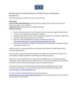 Health Advisory: Drifted Influenza A (H3N2) Viruses in Minnesota (#1460719) (PDF)