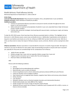 Peak Influenza Activity (PDF)