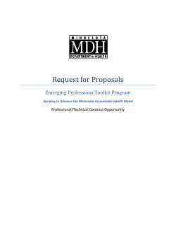 Emerging Professions Toolkit Program RFP