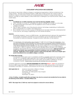 AABE Scholarship Information and Application