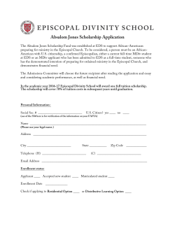 Absalom Jones Scholarships  