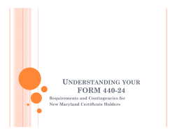 Form 440-24 - New MD Certificate Holder