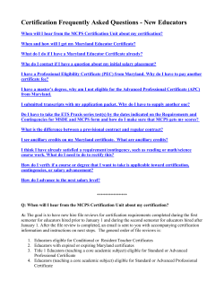 Frequently Asked Questions for New Educators - Printable Document (PDF)