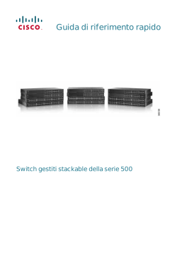 Cisco 500 Series Stackable Managed Switches Quick Start Guide (Italian)