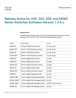 Release Notes for 200, 300, 500, and ESW2 Series Switches Software Version 1.3.5.x