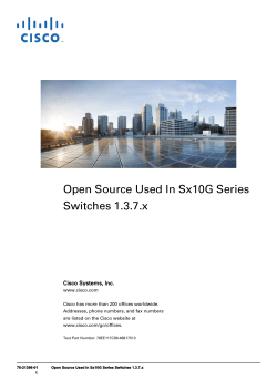 Open Source Used In Sx10G Series Switches 1.3.7.x