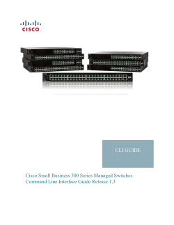 Cisco 300 Series Managed Switches Command Line Interface Reference Guide Release 1.3