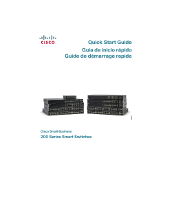 Cisco Small Business 200 Series Smart Switches Quick Start Guide (English, Spanish and French)