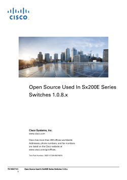 Open Source Used In Cisco SF200E Series Switches 1.0.8.x