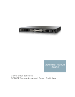 Cisco 200E Series Smart Switches Administration Guide