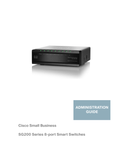 Cisco 200 Series 8-port Smart Switches Administration Guide