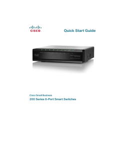Cisco Small Business 200 Series 8-Port Smart Switches Quick Start Guide