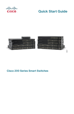 Cisco 200 Series Smart Switches Quick Start Guide