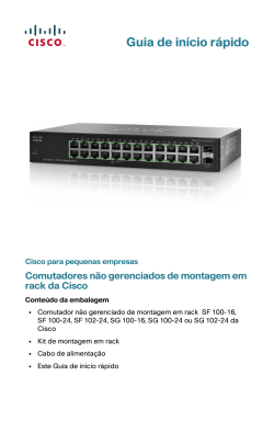 100 Series Unmanaged Rackmount Switches Quick Start Guide (Portuguese, Brazil)
