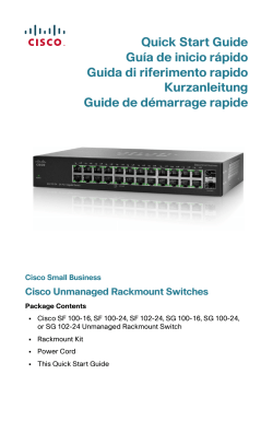 100 Series Unmanaged Rackmount Switches Quick Start Guide (Multilanguage)