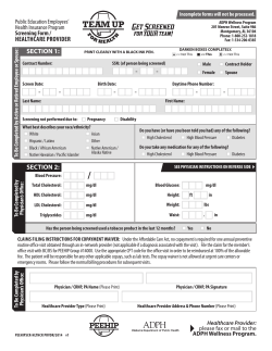 PEEHIP Screening Form -
