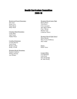 Health Framework Committee