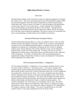 Other HS Social Studies Electives