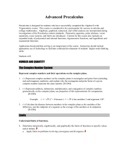 Advanced Precalculus