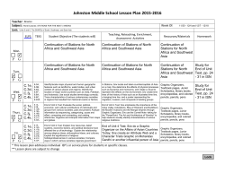 Lesson Plans for 11/30 - 12/18