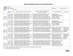 Lesson Plans for 10/5 - 10/9