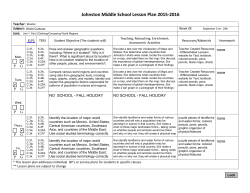 Lesson Plans for Sept. 21 - 25th