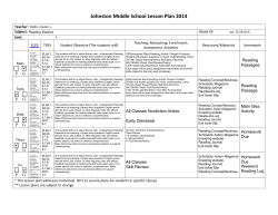 Lesson Plan Jan.25-29,2016