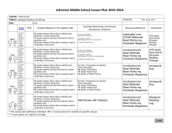 Lesson Plans Feb.22-26 2016