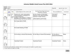 Lesson Plan 3/28 - 4/1