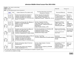 Lesson Plans 2/8 - 2/12