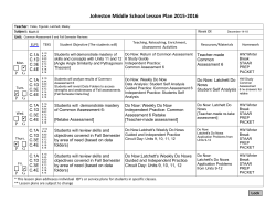 Lesson Plans 12/14 - 12/18