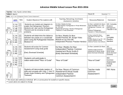 Lesson Plan 12/7 - 12/11