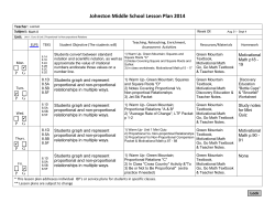 Lesson Plans 8/31 - 9/4