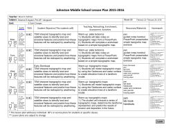Week 25 Lesson Plan Science 8 all classes