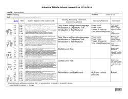 Lesson Plans Week of October 19-22