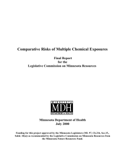 Comparative Risks of Multiple Chemical Exposures (PDF: 149KB/45 pages)