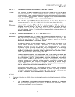 Enforcement Procedures for Occupational Exposure to Asbestos (PDF: 73KB/18 page), Minnesota Department of Labor Industry