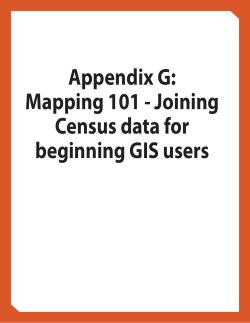 Appendix G: Mapping 101: Joining census data for beginning GIS users (PDF: 368KB/7 pages)