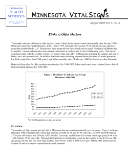Births to Older Mothers - August 2005 (PDF: 99KB/6 pages)