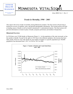 Trends in Mortality, 1990-2003 - May 2005 (PDF: 338KB/12 pages)