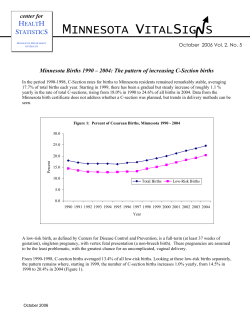 The Pattern of Increasing C-Section Births - October 2006 (PDF: 696KB/5 pages)