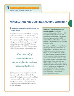 Minnesotans are Quitting Smoking with Help (PDF 506KB/4 pages)