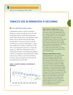 Tobacco Use in Minnesota is Declining (PDF 510KB/6 pages)