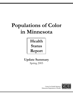 Populations of Color Health Status Report Update, Spring 2005 (PDF: 134KB/14 pages)