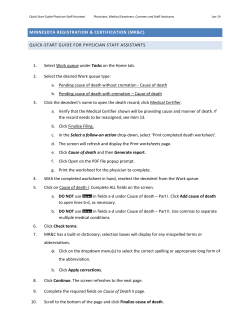 Quick start guide physician staff assistant (PDF)
