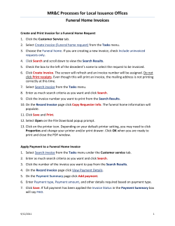 Invoice For A Funeral Home Request (PDF: 256KB/1 page)